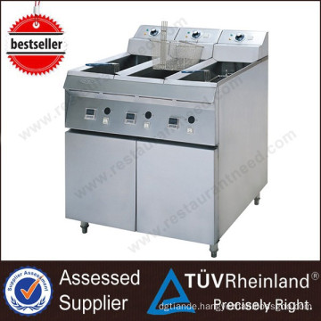 Guangzhou Commercial Stainless Steel Freestanding 1-Tank 2-Basket Commercial Deep Fryer